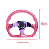 6-Hole 326mm Vip Pink Neo Spoke Steering Wheel