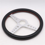 Silver ND 14inch Real Leather Steering Wheel