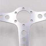 Silver ND 14inch Real Leather Steering Wheel