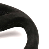 Universal 14inch Auto Racing Black Suede Leather Steering Wheel
