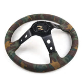 350mm 14inch Steering Wheel Camo Suede