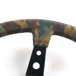 350mm 14inch Steering Wheel Camo Suede