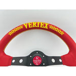 Vertex 10 Stars Red Leather Steering Wheel 13inch