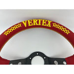 Vertex 10 Stars Red Leather Steering Wheel 13inch