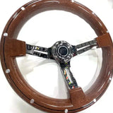 Wood Peach Steering Wheel 14 Inch