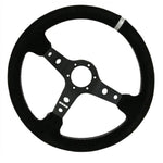 14" Aftermarket Black Suede Steering Wheel