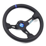 Full Speed Steering Wheel Leather Deep Dish 13"