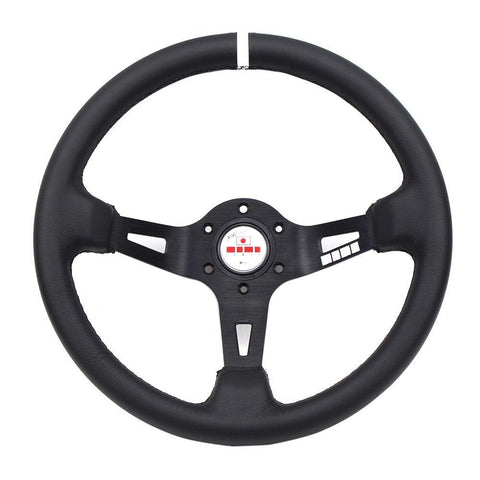 Full Speed Steering Wheel Leather Deep Dish 13"