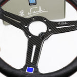 ND Leather Carbon Fiber Frame Steering Wheel