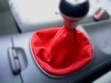 Red Suede Gear Shift Boot Cover