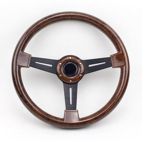 Torino Steering Wheel Wooden Flat 14"